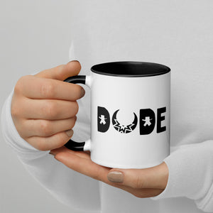 Silly Moon and DUDE double sided mug.