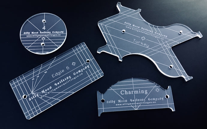 Ruler Bundle A - Includes Turkey, Charming, Edgie 6 and a 4” circle - 1/4” or 1/8